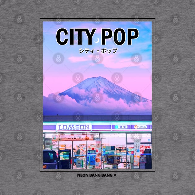 Vaporwave Aesthetic Mt. Fuji Mountain by Neon Bang Bang